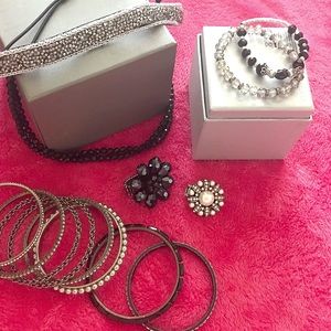 Jewelry theme bundle. Black&Silver.